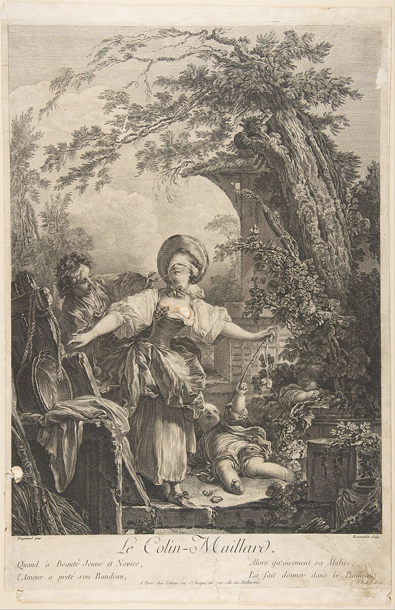 Le Colin-Maillard, Jacques Firmin Beauvarlet (French, Abbeville 1731–1797), Etching and engraving 