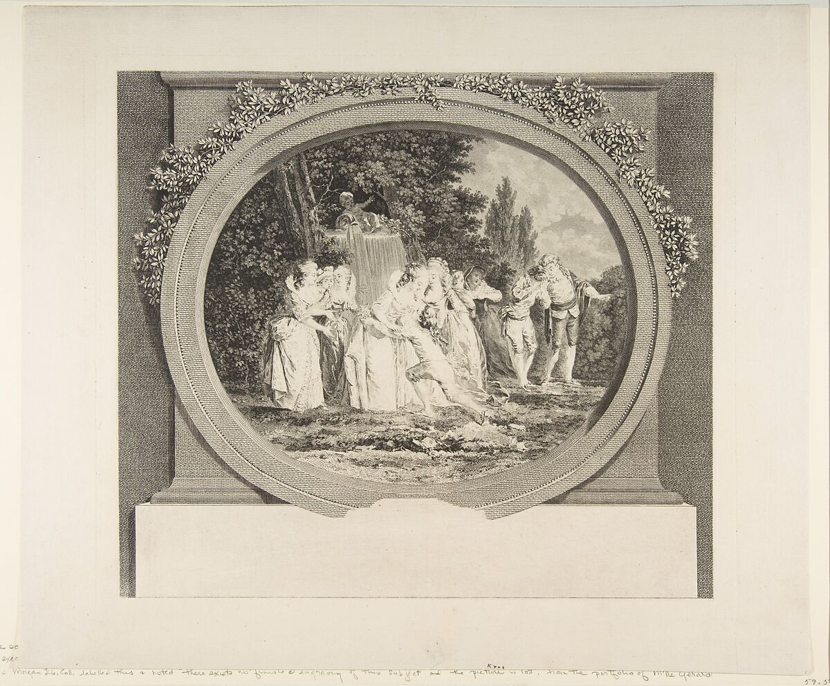 Jeu de Societe dans un Parc, After Jean Honoré Fragonard (French, Grasse 1732–1806 Paris), Etching 