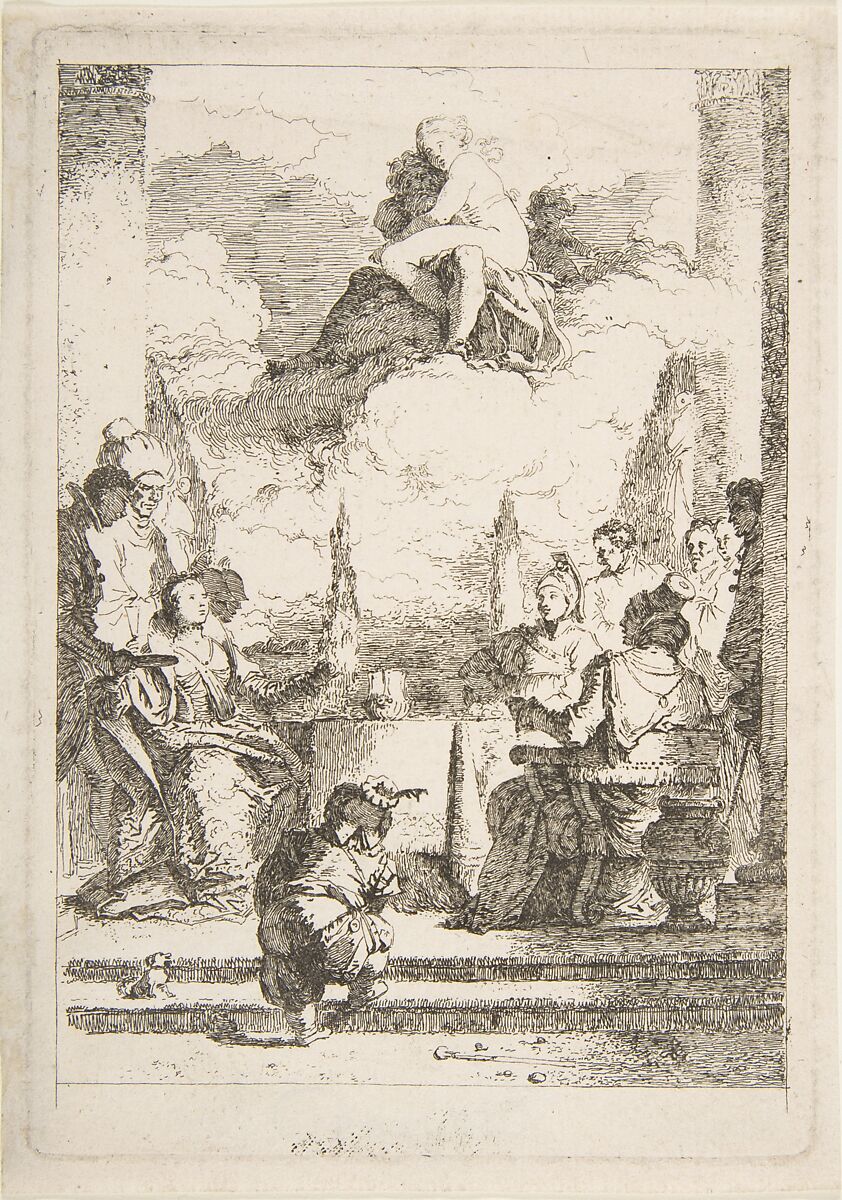 The Banquet of Anthony and Cleopatra, Jean Honoré Fragonard (French, Grasse 1732–1806 Paris), Etching; first state 