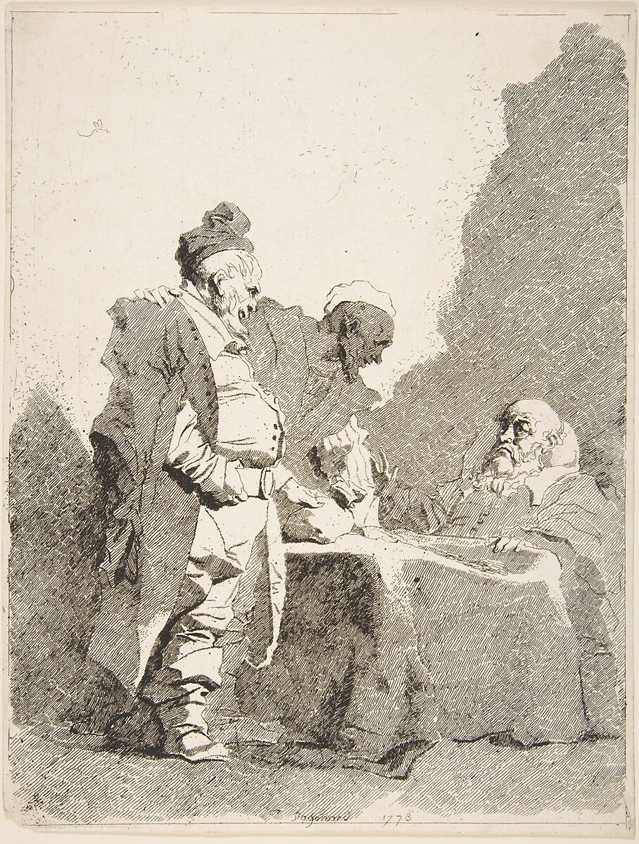 The Tax Collectors (Les Traitants), Jean Honoré Fragonard (French, Grasse 1732–1806 Paris), Etching 