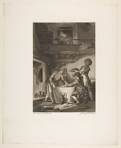 Le Pate d'Anguilles, from Contes et nouvelles en vers par Jean de La Fontaine.  A Paris, de l'imprimerie de  P. Didot, l'an III de la République, 1795