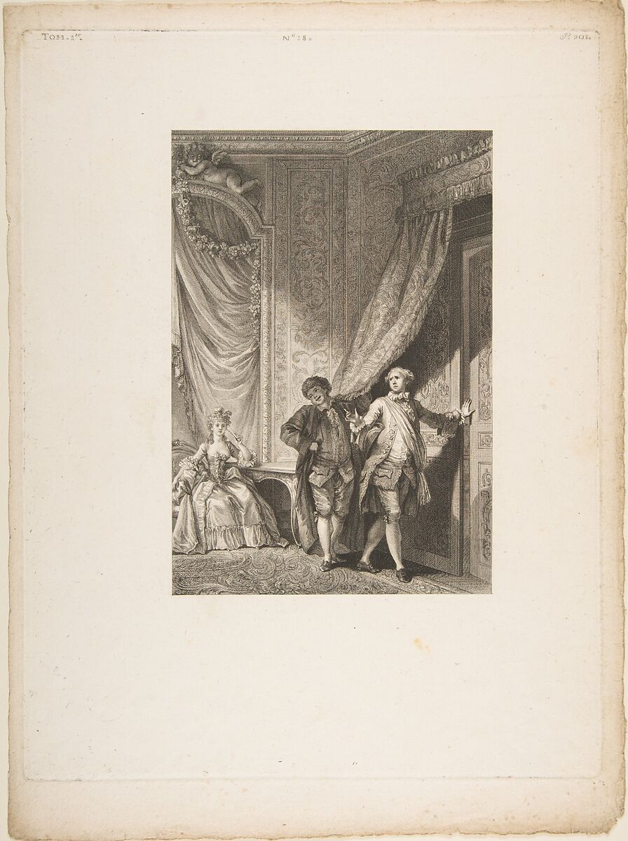 Le Magnifique, from "Contes et nouvelles en vers par Jean de La Fontaine.  A Paris, de l'imprimerie de  P. Didot, l'an III de la République, 1795", Jean-Baptiste Tilliard (French, 1740?–1813), Etching and engraving; second state of three (Cohen) 