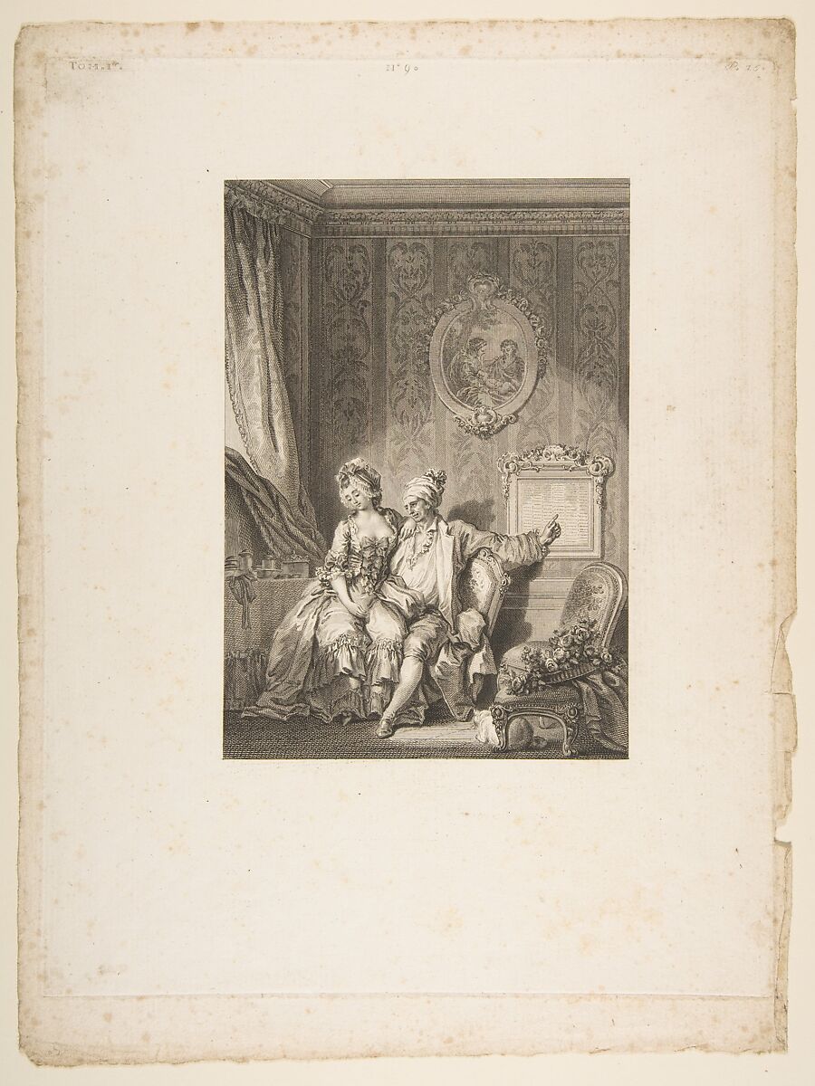 Le Calendrier des Vieillards, from "Contes et nouvelles en vers par Jean de La Fontaine.  A Paris, de l'imprimerie de  P. Didot, l'an III de la République, 1795", Jean Dambrun (French, Paris 1741–after 1808), Etching and engraving; second state of three (Cohen) 