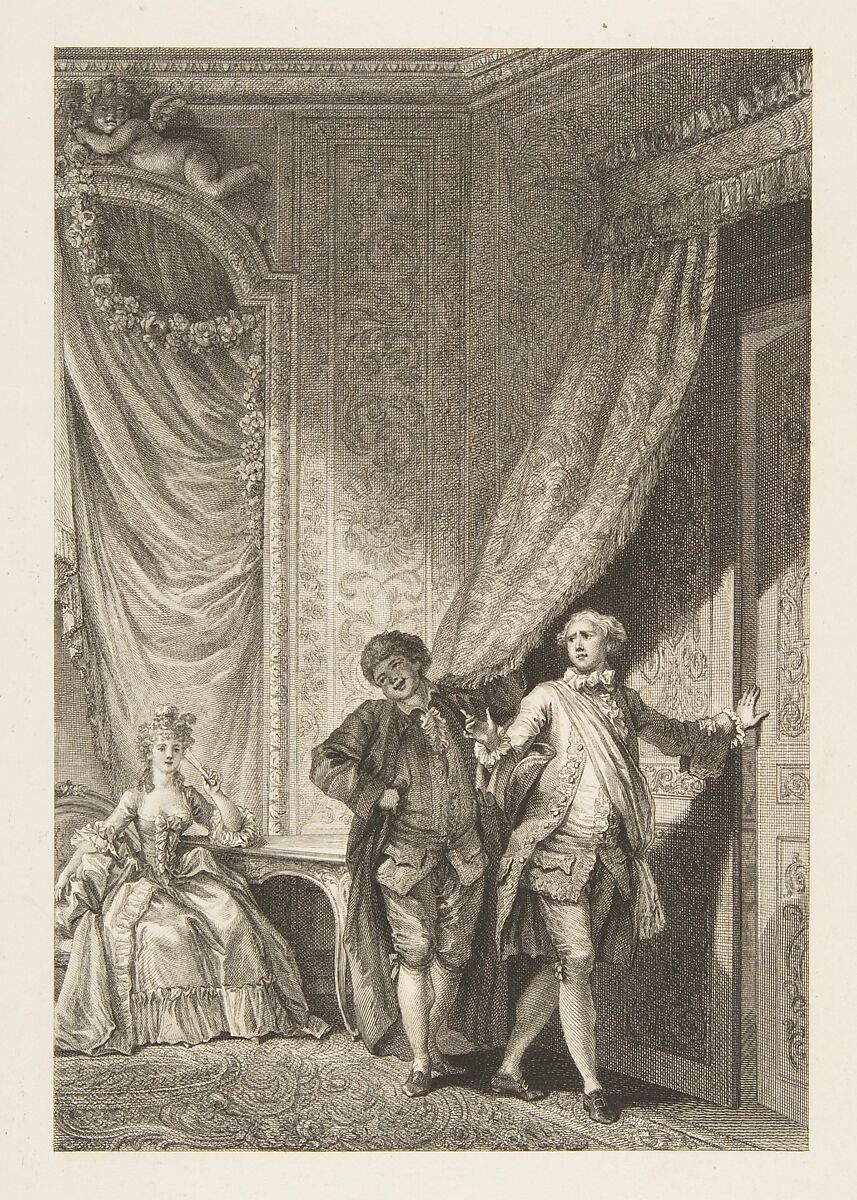 Le Magnifique, from Contes et nouvelles en vers par Jean de La Fontaine.  A Paris, de l'imprimerie de  P. Didot, l'an III de la République, 1795, Jean-Baptiste Tilliard (French, 1740?–1813), Etching and engraving; second state of three (Cohen) 