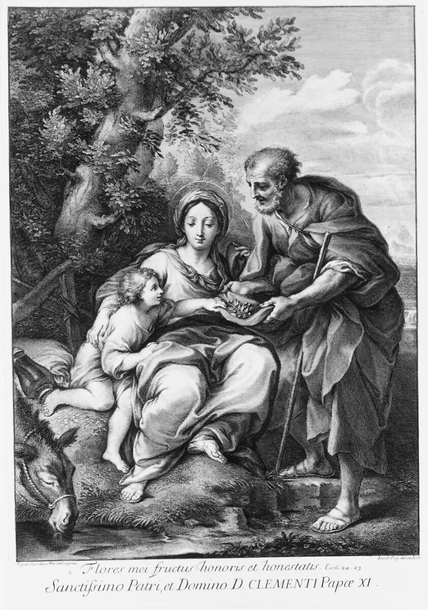 The Virgin and Joseph with the Young Jesus, After Carlo Maratti (Italian, Camerano 1625–1713 Rome), Engraving and etching