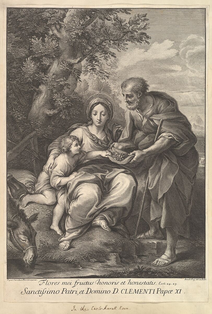 The Virgin and Joseph with the Young Jesus, After Carlo Maratti (Italian, Camerano 1625–1713 Rome), Engraving and etching 