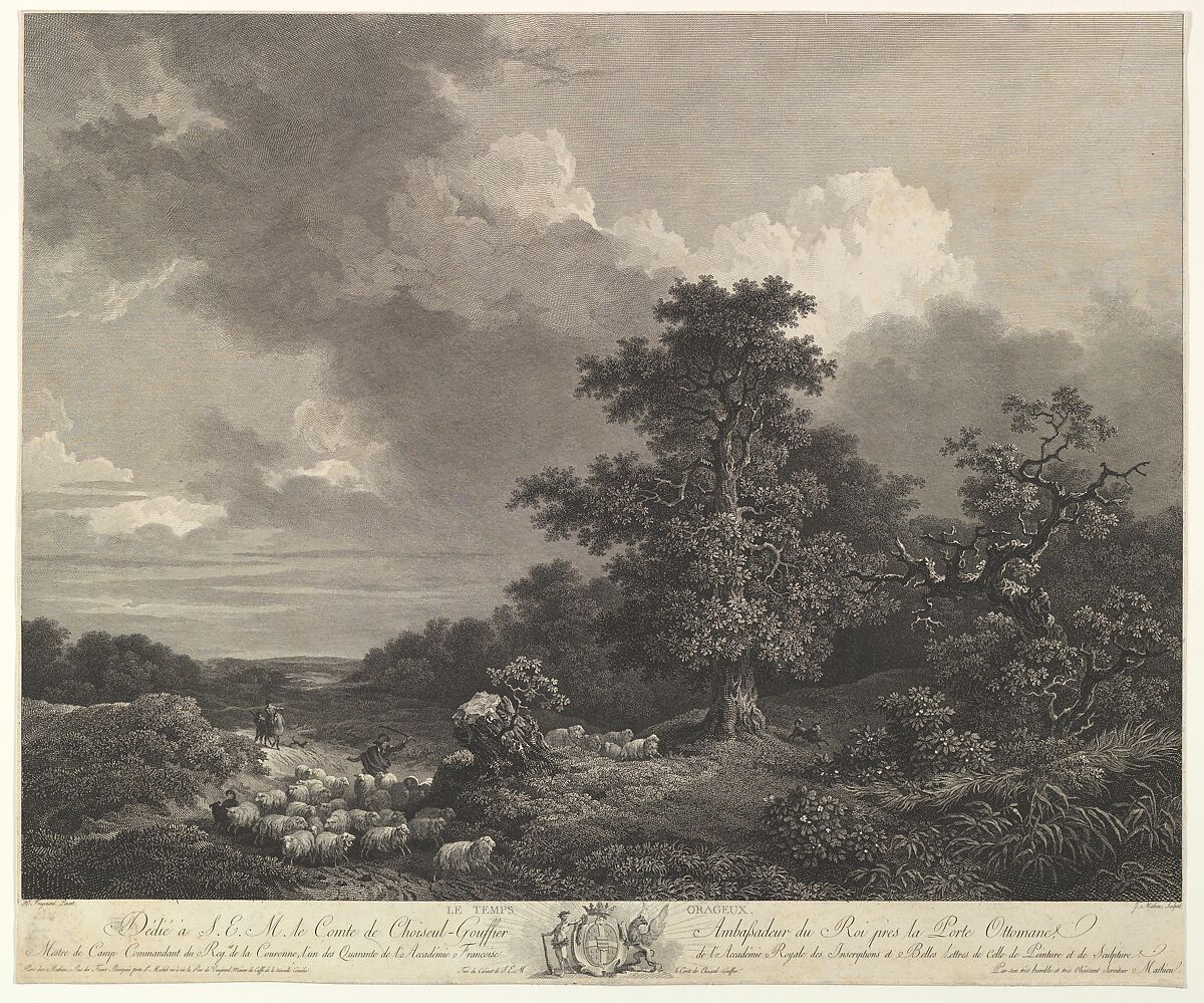 Le Temps Orageux, After Jean Honoré Fragonard (French, Grasse 1732–1806 Paris), Etching, second state 