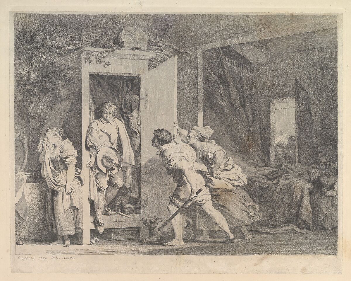 L'Armoire, Jean Honoré Fragonard (French, Grasse 1732–1806 Paris), Etching, second state (?) 