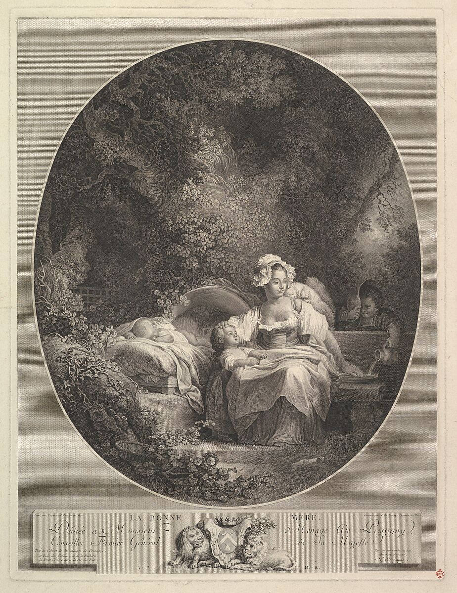La Bonne Mere, After Jean Honoré Fragonard (French, Grasse 1732–1806 Paris), Etching, third state 