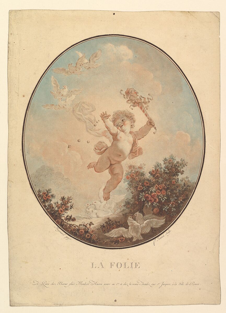 La Folie, Jean François Janinet (French, Paris 1752–1814 Paris), Etching; second state 