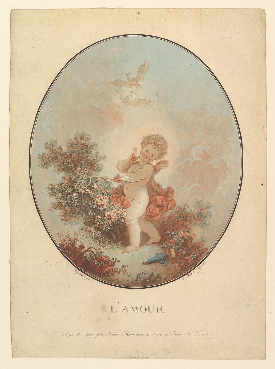 L'Amour, Jean François Janinet (French, Paris 1752–1814 Paris), Etching, second state (?) 