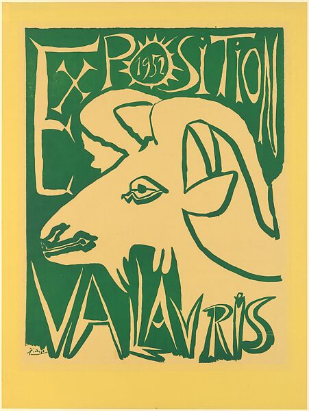 Vallauris Exhibition 1952, Pablo Picasso (Spanish, Malaga 1881–1973 Mougins, France), Linoleum cut 