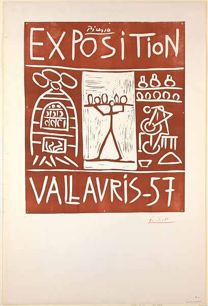 Vallauris Exhibition 1957, Pablo Picasso (Spanish, Malaga 1881–1973 Mougins, France), Linoleum cut 