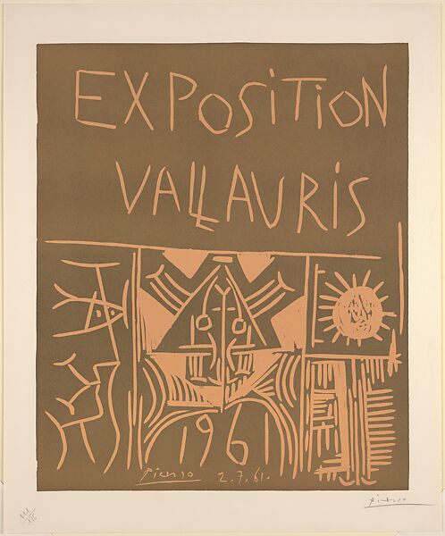 Vallauris Exhibition 1961, Pablo Picasso (Spanish, Malaga 1881–1973 Mougins, France), Linoleum cut 