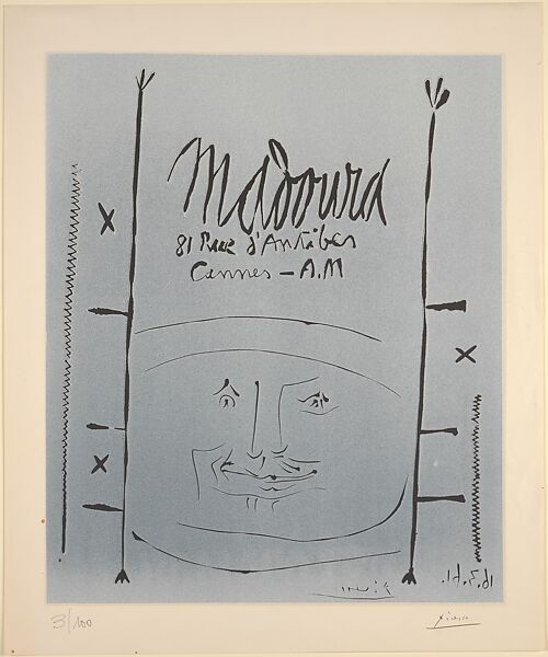 Madoura 1961, Pablo Picasso (Spanish, Malaga 1881–1973 Mougins, France), Linoleum cut 
