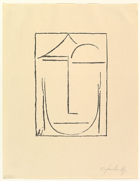 Head (Kopf), Alexej von Jawlensky (Russian, Torzhok 1864–1941 Wiesbaden), Lithograph 