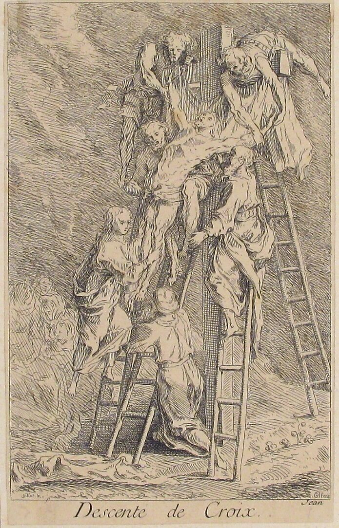 Descent from the Cross, Claude Gillot (French, Langres 1673–1722 Paris), Etching