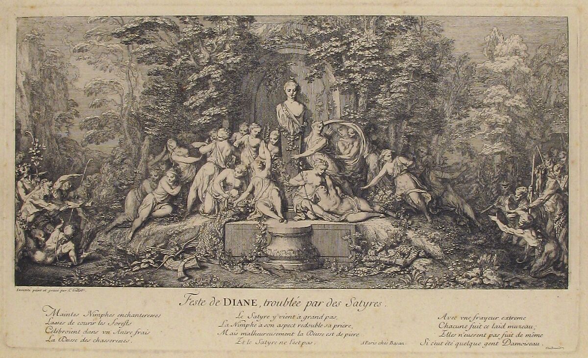 Feast of Diana, Claude Gillot (French, Langres 1673–1722 Paris), Etching, fifth state