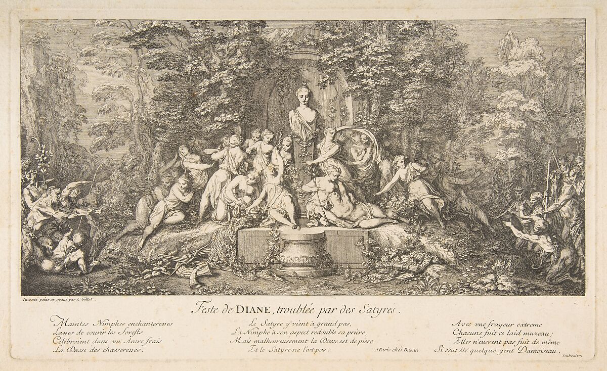Feast of Diana, Claude Gillot (French, Langres 1673–1722 Paris), Etching, fifth state 