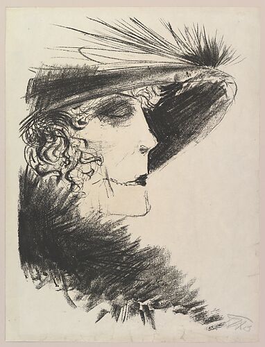 Women with a tuft of Heron feathers (Dame mit Reiher)