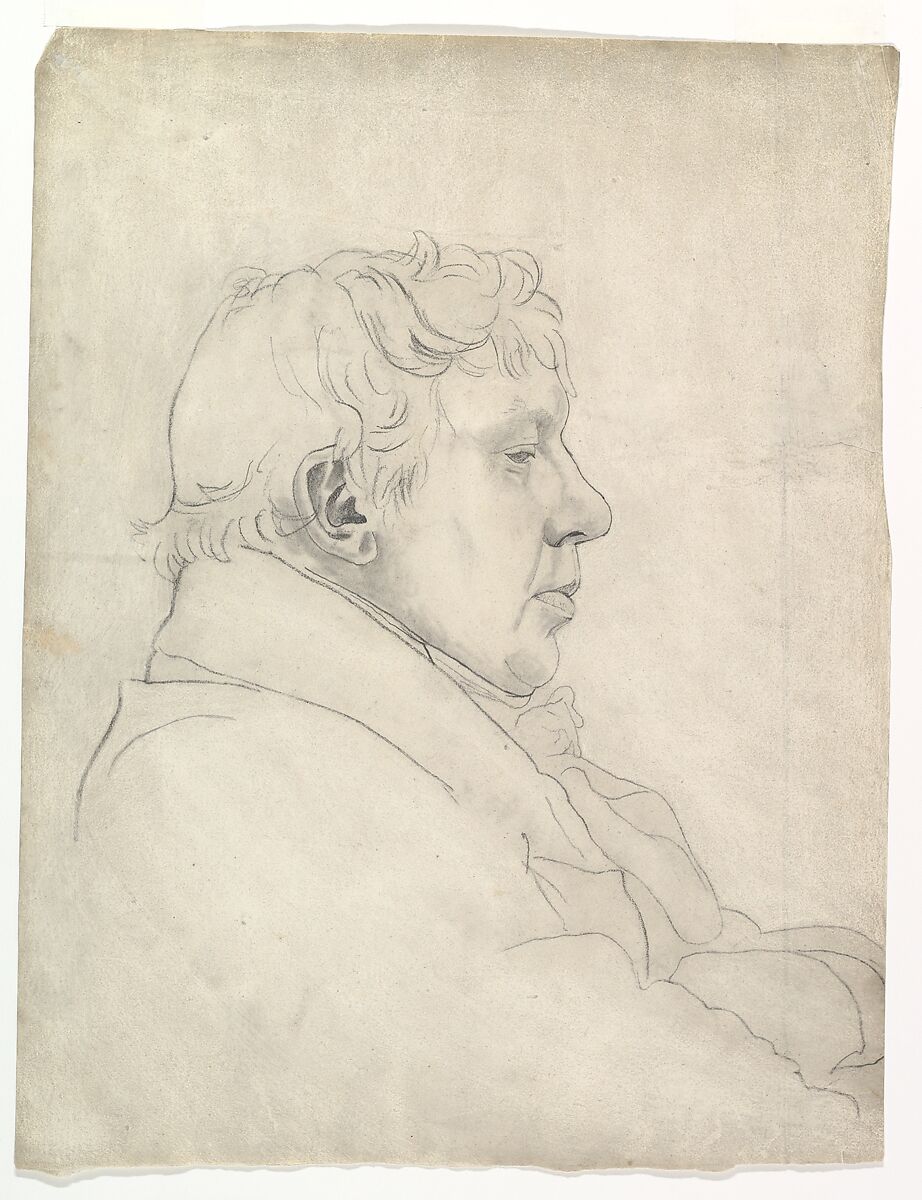 Portrait of a Man in Profile, Cornelius Varley (British, London 1781–1873 London), Graphite 