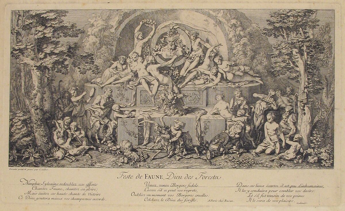 The Feast of the Faun, Claude Gillot (French, Langres 1673–1722 Paris), Etching, fifth state