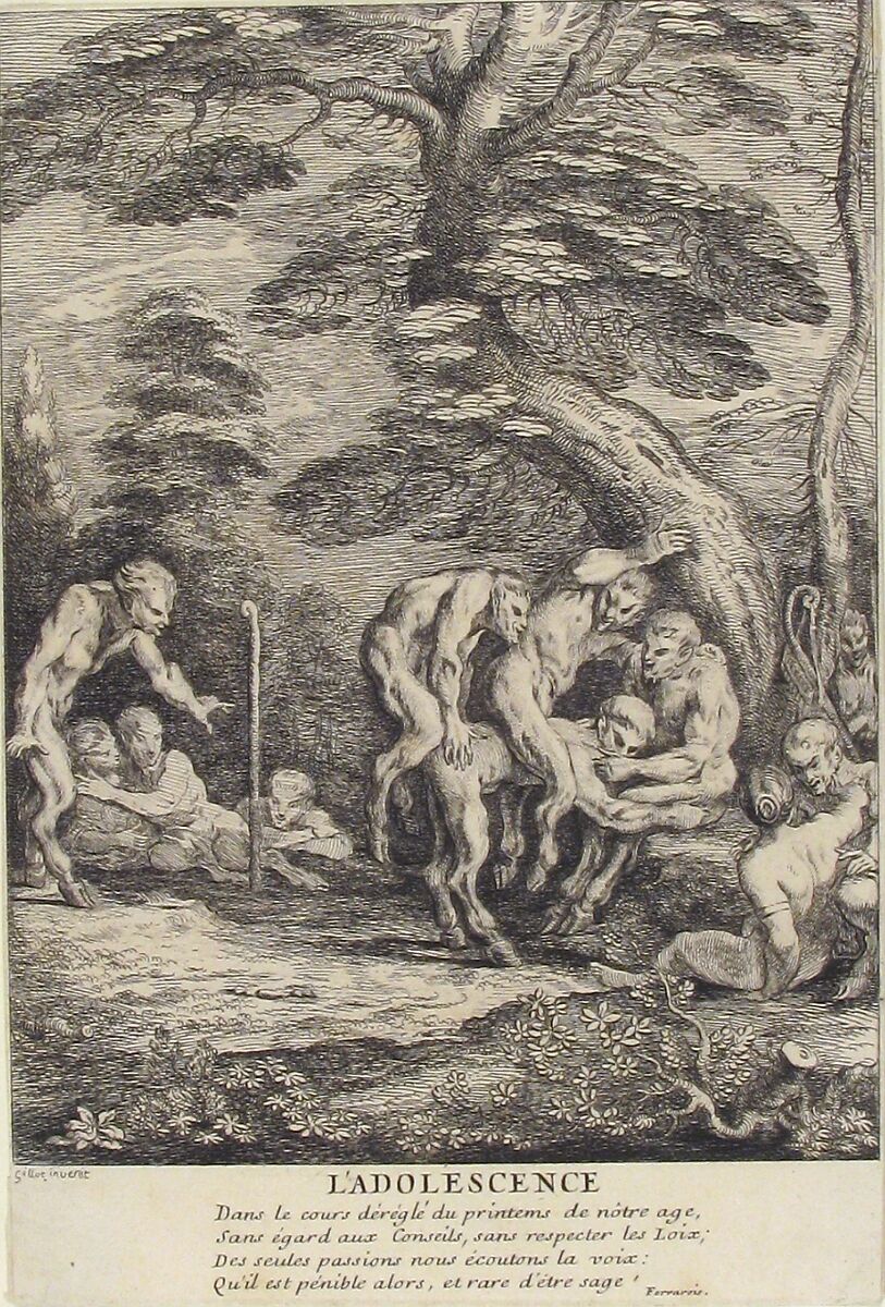 Youth, Claude Gillot (French, Langres 1673–1722 Paris), Etching