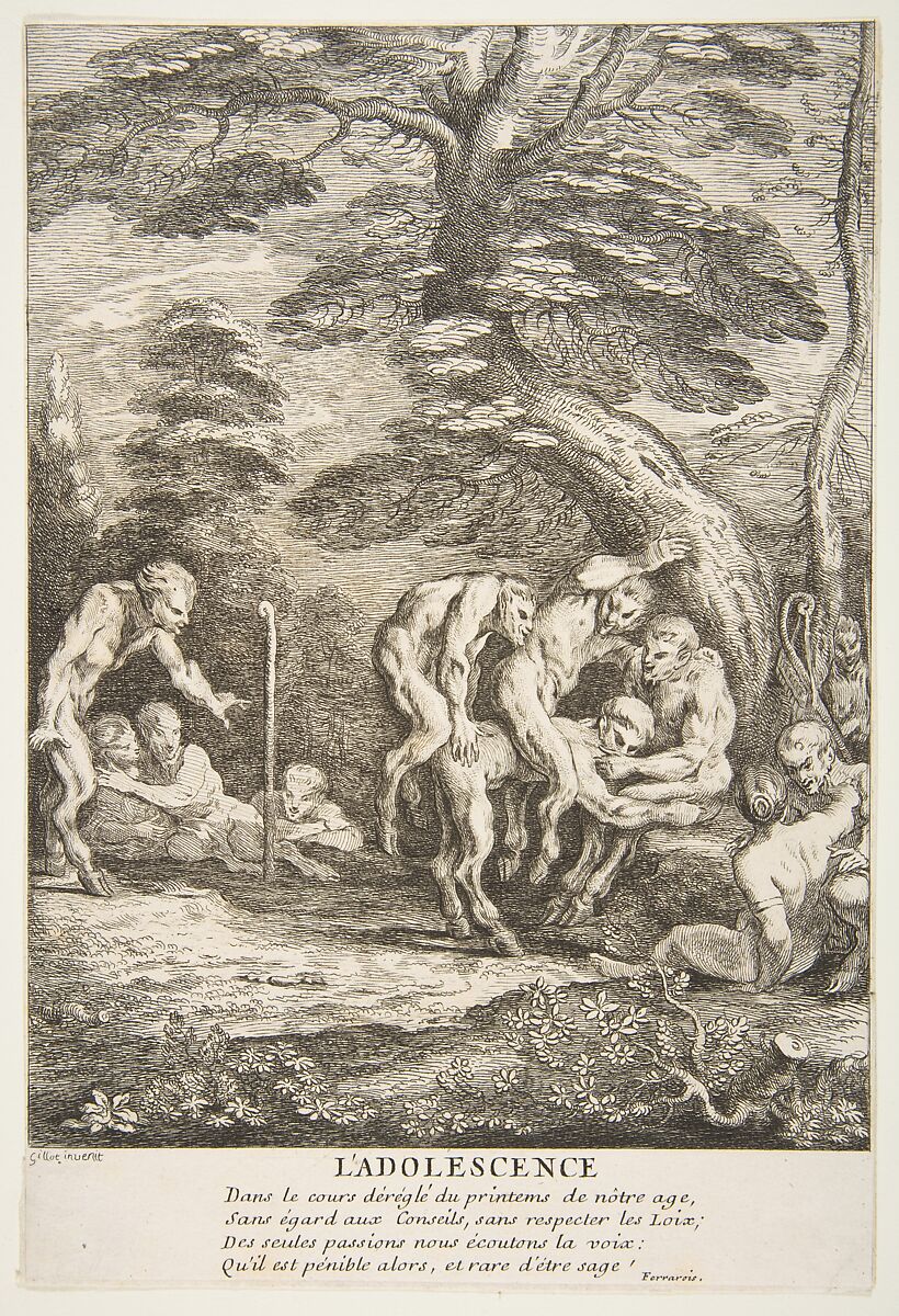 Youth, Claude Gillot (French, Langres 1673–1722 Paris), Etching 