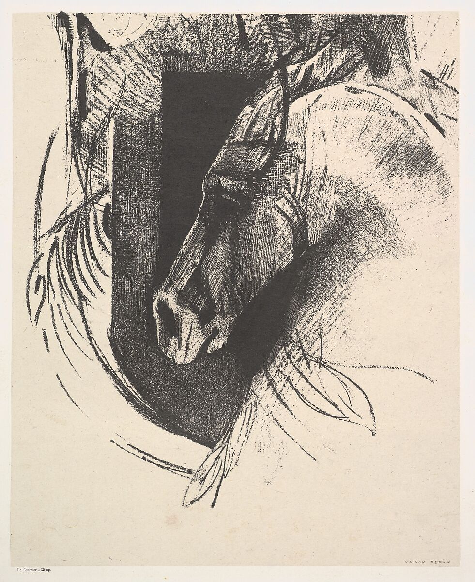 The Charger, Odilon Redon (French, Bordeaux 1840–1916 Paris), Lithograph 