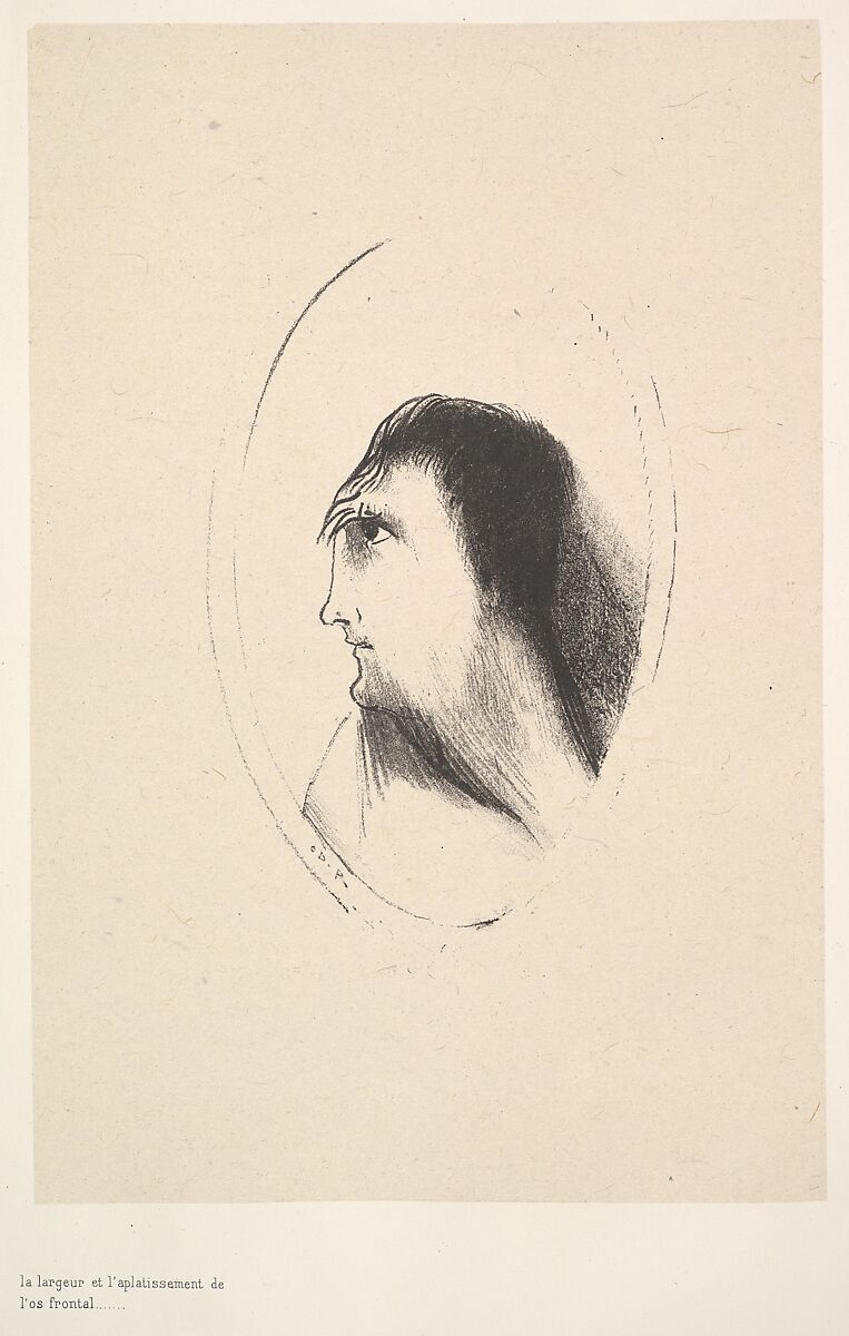 The breadth and flatness of the frontal bone, Odilon Redon (French, Bordeaux 1840–1916 Paris), Lithograph 