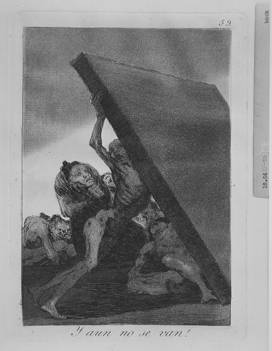 Plate 59 from "Los Caprichos": And still they don't go! (Y aun no se van!), Goya (Francisco de Goya y Lucientes) (Spanish, Fuendetodos 1746–1828 Bordeaux), Etching, burnished aquatint, burin