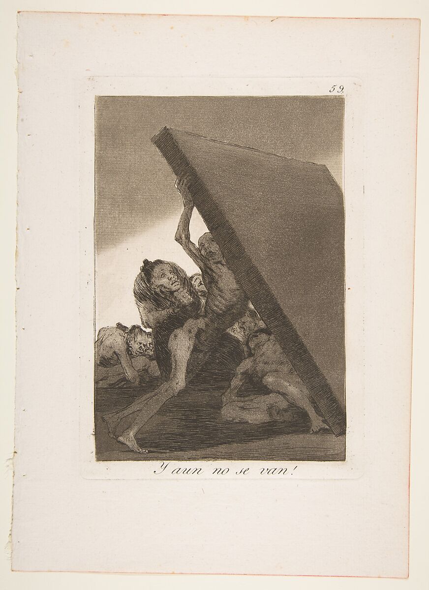 Plate 59 from "Los Caprichos": And still they don't go! (Y aun no se van!), Goya (Francisco de Goya y Lucientes)  Spanish, Etching, burnished aquatint, burin