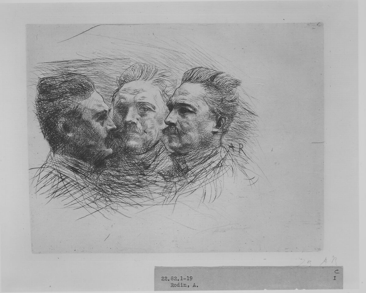 Portrait of Henri Becque, from "L'Estampe Originale", Auguste Rodin (French, Paris 1840–1917 Meudon), Drypoint