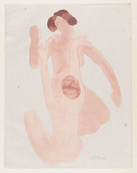 "Une splendide creature que j'avais aimee la veille...", Auguste Rodin (French, Paris 1840–1917 Meudon), Color lithograph 