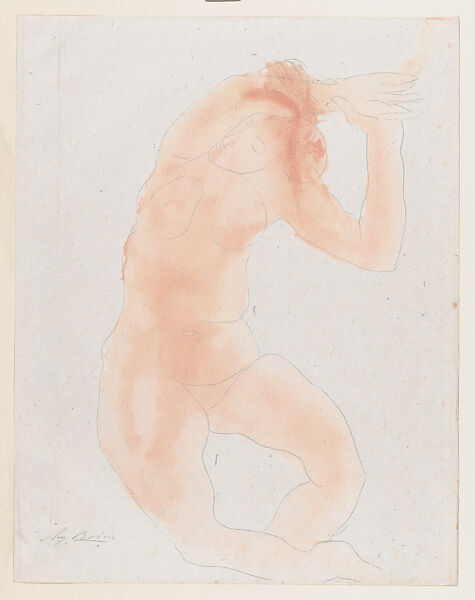 "Elle etait suspendue...", Auguste Rodin (French, Paris 1840–1917 Meudon), Color lithograph 