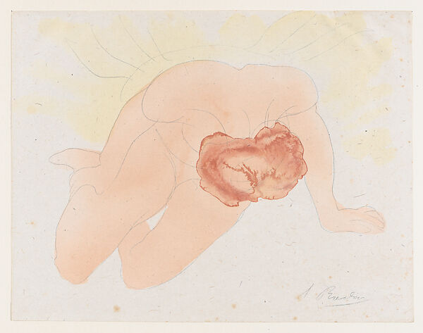 "L'ombre descend sur le jardin...", Auguste Rodin (French, Paris 1840–1917 Meudon), Color lithograph 