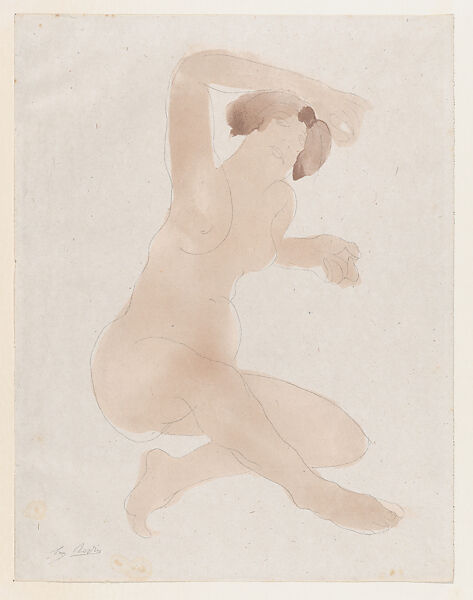 "Et le nom de Clara...", Auguste Rodin (French, Paris 1840–1917 Meudon), Color lithograph 