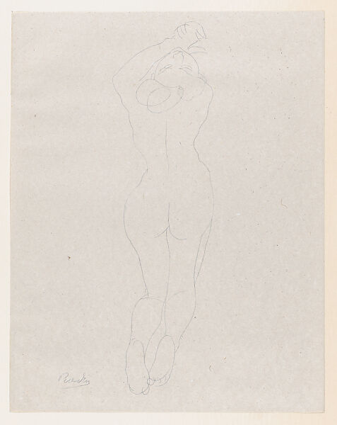 "Caresse-moi donc, cheri!...", Auguste Rodin (French, Paris 1840–1917 Meudon), Lithograph, contours only 