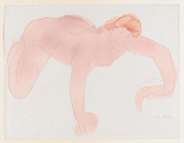"Car il faut que les demons...", Auguste Rodin (French, Paris 1840–1917 Meudon), Color lithograph 