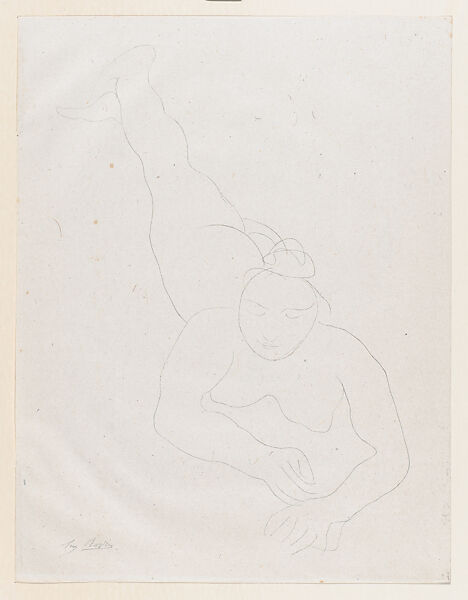 "Les jambes tendues et vibrantes...", Auguste Rodin (French, Paris 1840–1917 Meudon), Lithograph 