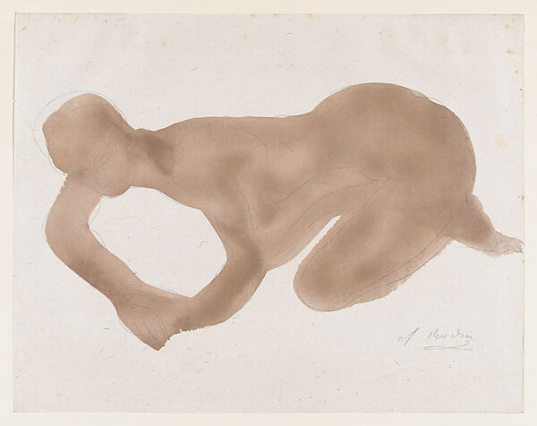 "Vous mettez un tres gros rat...", Auguste Rodin (French, Paris 1840–1917 Meudon), Color lithograph 