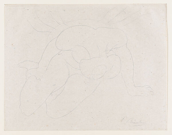 "L'ombre descend sur le jardin...", Auguste Rodin (French, Paris 1840–1917 Meudon), Lithograph, contours only 