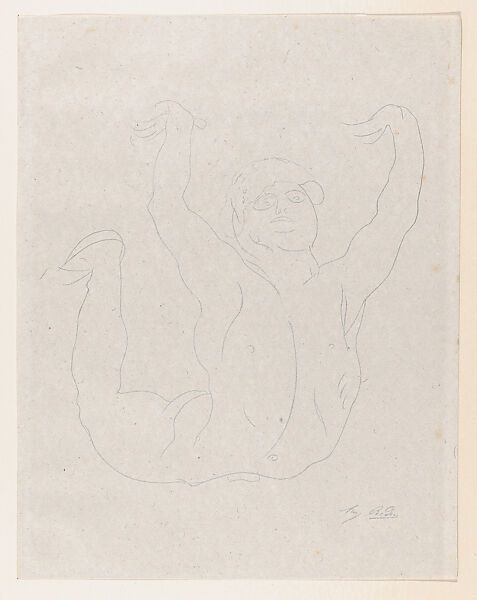 "Et pourtant, dit-il, moi que vous parle Milady...", Auguste Rodin (French, Paris 1840–1917 Meudon), Lithograph, contours only 