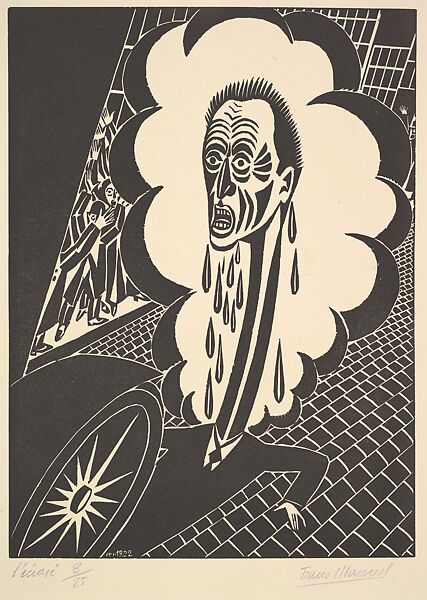 The Downtrodden (L'Ecrasé), Frans Masereel (Belgian, Blankenberge 1889–1972 Avignon), Woodcut 