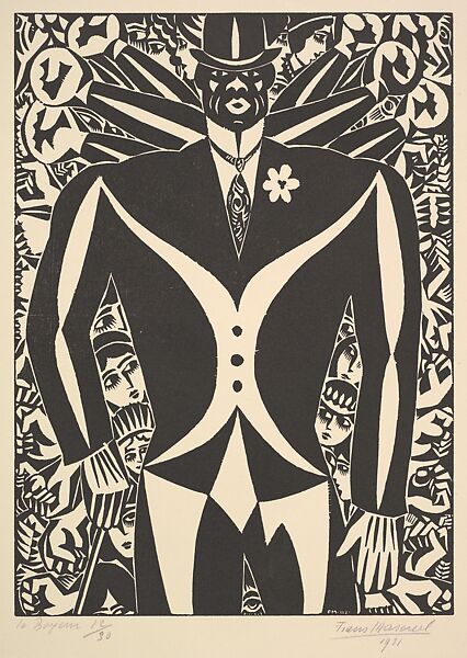 The Boxer (Le Boxeur), Frans Masereel (Belgian, Blankenberge 1889–1972 Avignon), Woodcut 