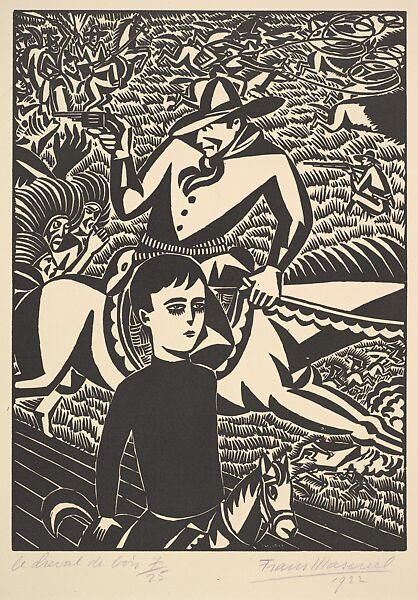 The Wooden Horse (Le Cheval de Bois), Frans Masereel (Belgian, Blankenberge 1889–1972 Avignon), Woodcut 