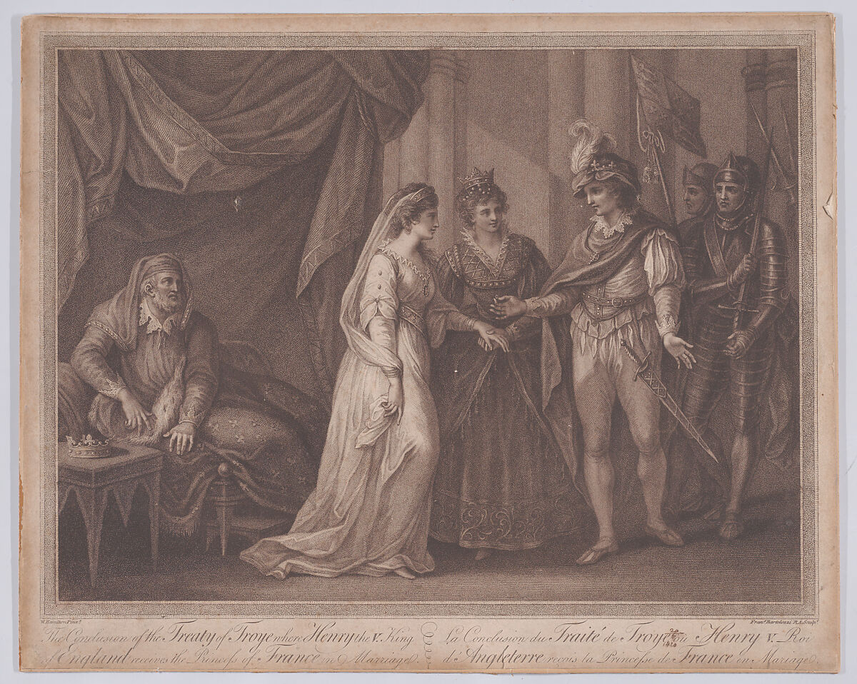 The Conclusion of the Treaty of Troyes, Engraved by Francesco Bartolozzi (Italian, Florence 1728–1815 Lisbon), Stipple engraving; third state 