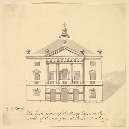 Elevation of Back Façade of the Kings House, Richmond, Surrey