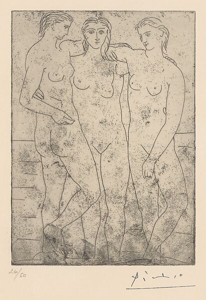 The Three Bathers II, Pablo Picasso (Spanish, Malaga 1881–1973 Mougins, France), Etching 