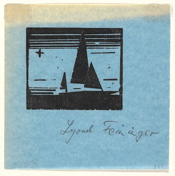 Ketch with Star (Ketch mit Stern), Lyonel Charles Feininger (American, New York 1871–1956 New York), Woodcut 